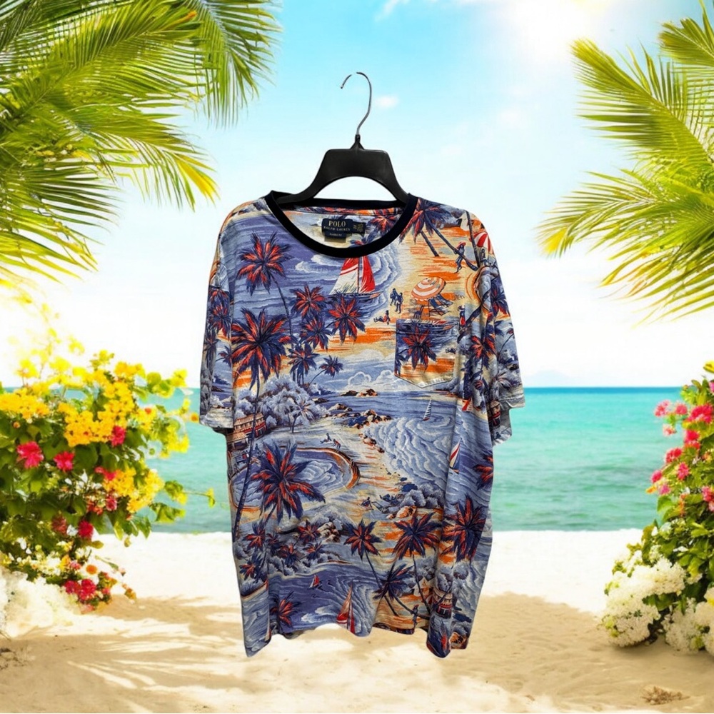 Polo Ralph Lauren size xxl Hawaiian tropical tee shirt